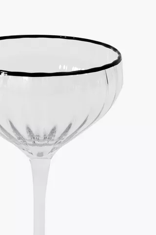 Metallic Rim Martini Glass