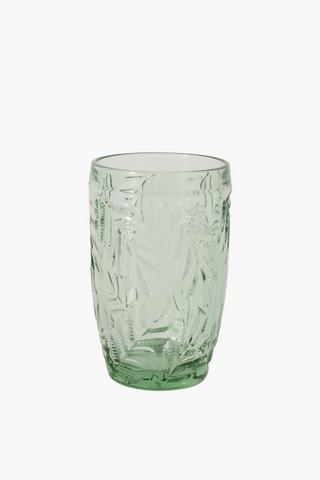 Leaf Embossed Hi Ball Glass