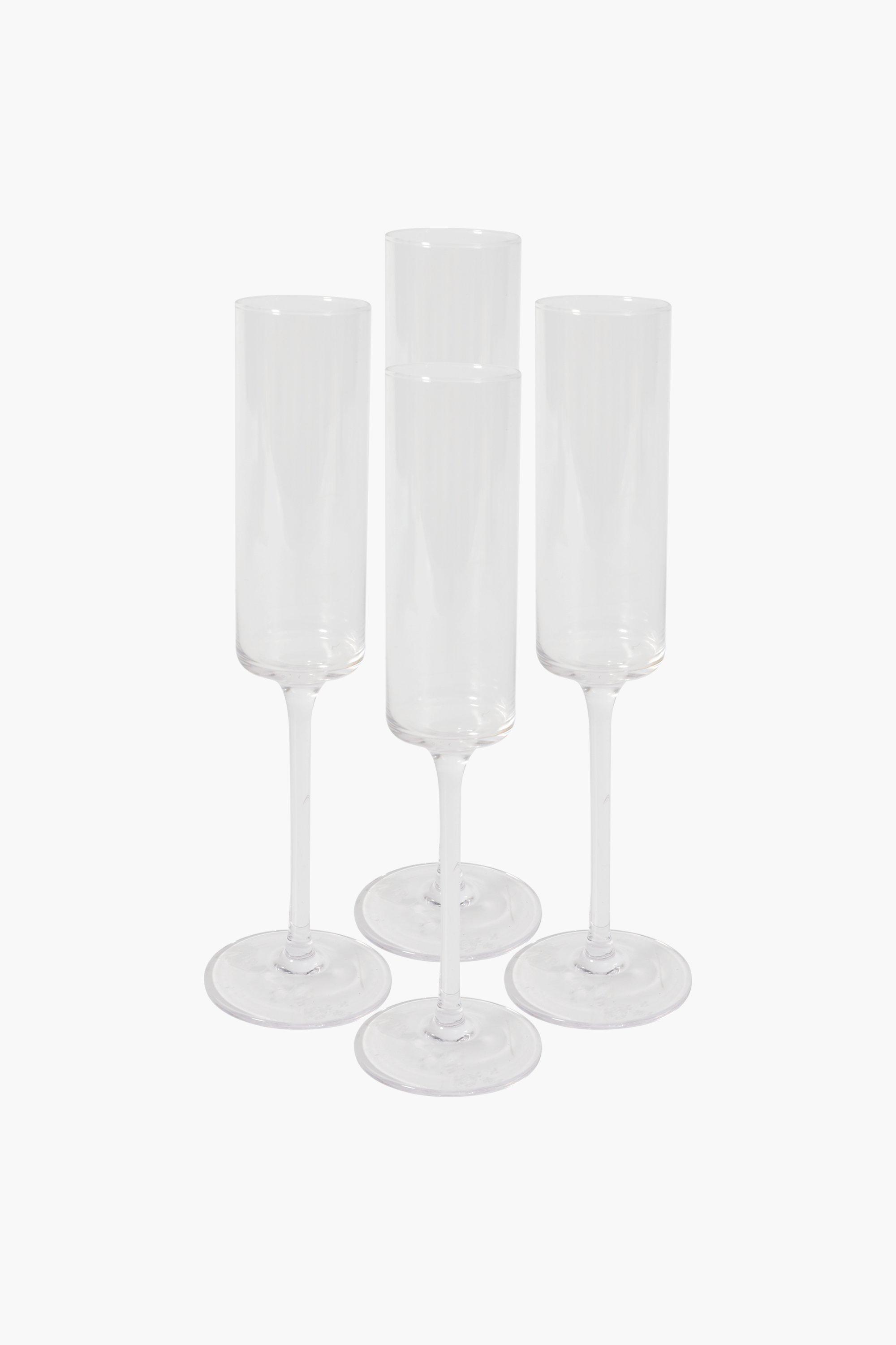 Square top online champagne flutes