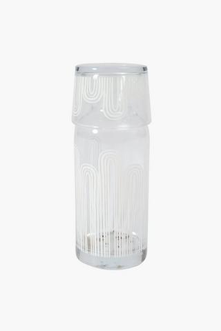 Tsweleni Frosted Glass Decanter With Lid, 700ml