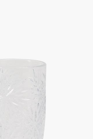 Floral Textured Hi Ball Glass