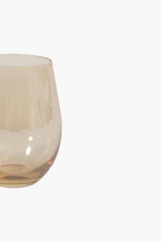 Lauren Amber Stemless Wine Glass