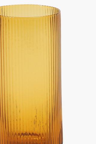 Ribbed Hiball Glass