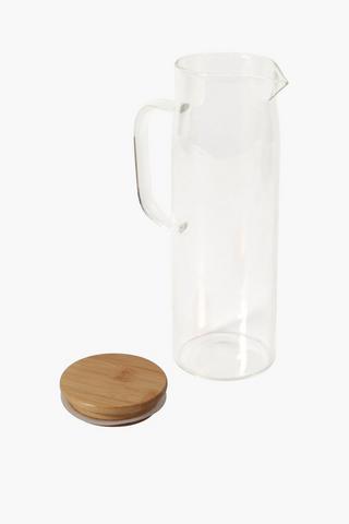 Bamboo Lid Glass Jug