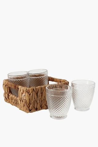5 Piece Woven Tumbler Set