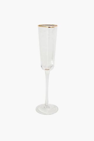 Metallic Rim Champagne Flute