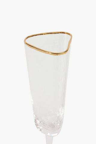 Metallic Rim Champagne Flute