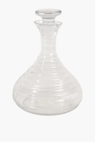 Ribbed Glass Decanter