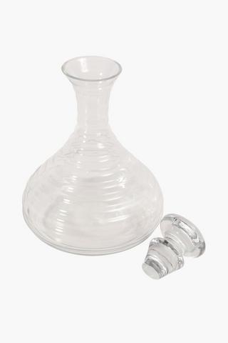Ribbed Glass Decanter