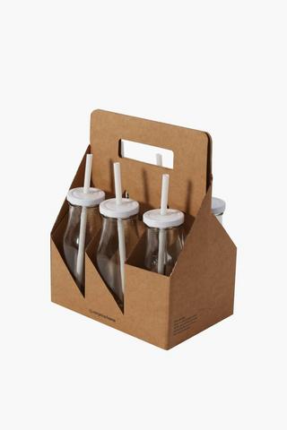 6 Pack Soda Lime Milk Bottles