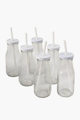6 Pack Soda Lime Milk Bottles