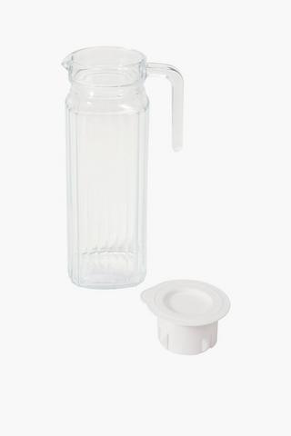 Ribbed Glass Jug, 1,1 L
