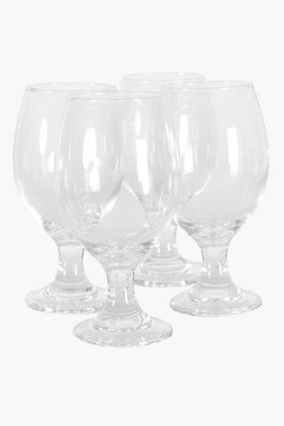 4 Pack Water Stem Glasses