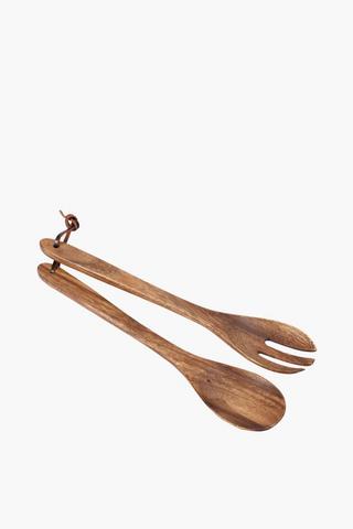 2 Piece Bamboo Salad Server Set