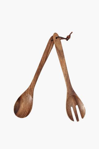 2 Piece Bamboo Salad Server Set