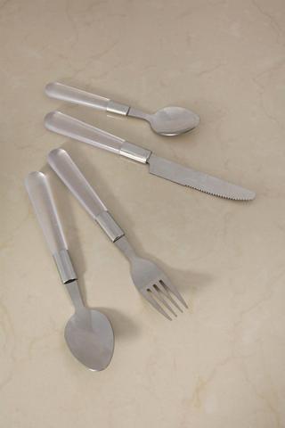 16 Piece Frosted Tube Cutlery Set