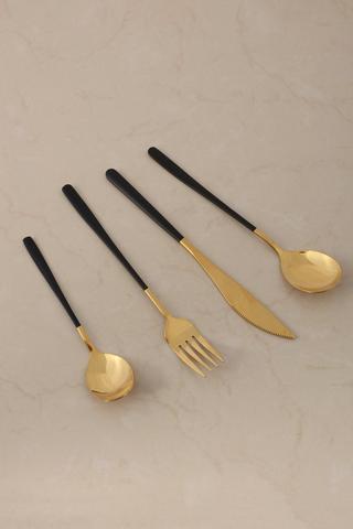 24 Piece Metallic Cutlery Set