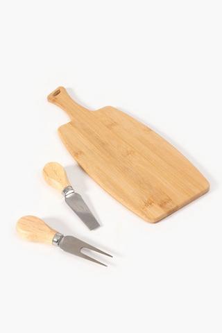 Bamboo Cheese Board Set
