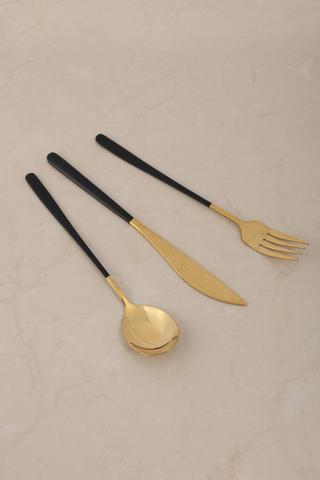 16 Piece Metallic Cutlery Set