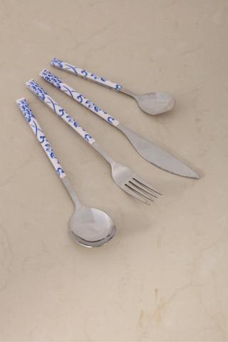 24 Piece Delft Cutlery Set