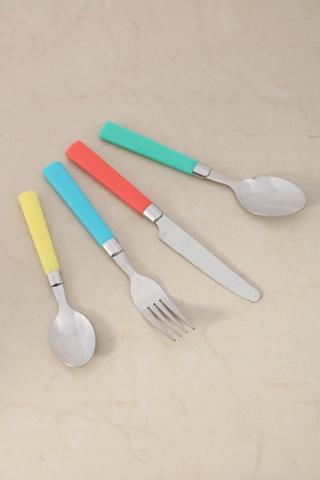 16 Piece Pastel Cutlery Set