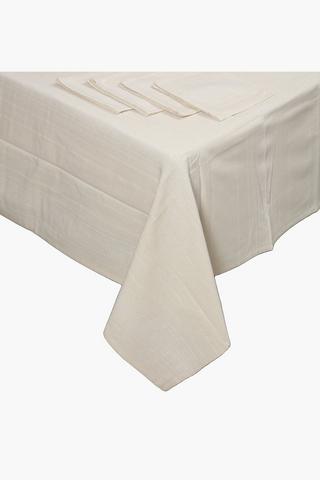 Yarndye Cotton Tablecloth And Napkin Set