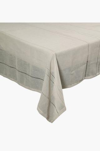 Woven Stripe Cotton Tablecloth, 180x270cm