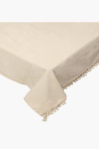 100% Cotton Tassel Tablecloth 135x230cm