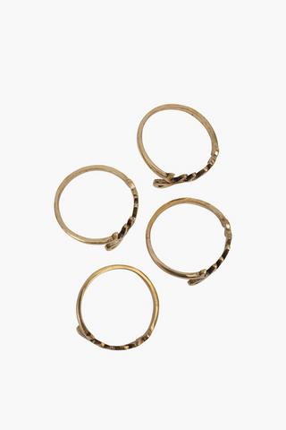 4 Pack Metal Napkin Rings