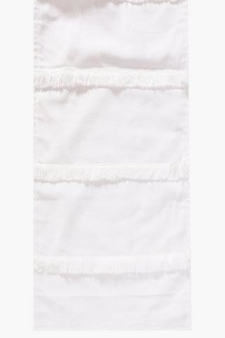 Ribbed Tassle Table Runner