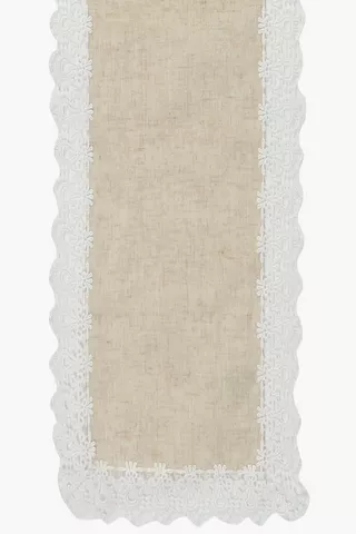 Linen Lace Table Runner