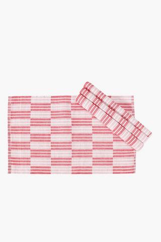 4 Pack Spliced Stripe Placemats