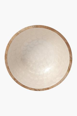 Pearlised Mangowood Bowl, Large