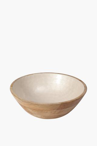 Pearlised Mangowood Bowl, Medium