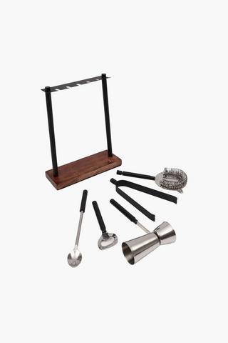 Black And Wood Tool Set