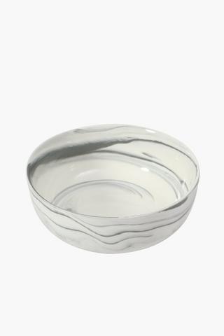 Porcelain Marble Swirl Salad Bowl
