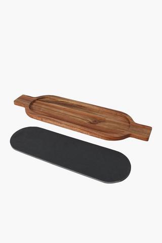 Wood And Slate Serving Board
