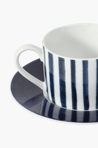 Shoreline Ceramic Cup And Saucer Set