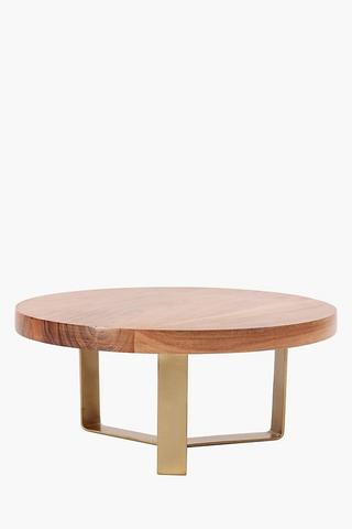 Metal And Wood Cake Stand