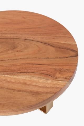 Metal And Wood Cake Stand
