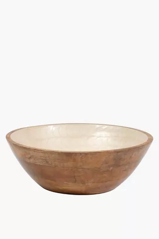 Pearlised Mangowood Bowl Large