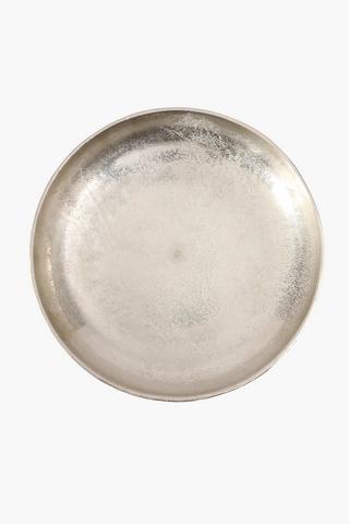 Pewter And Wood Cake Stand