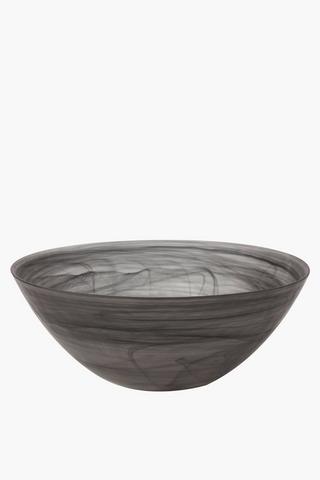 Swirl Glass Salad Bowl