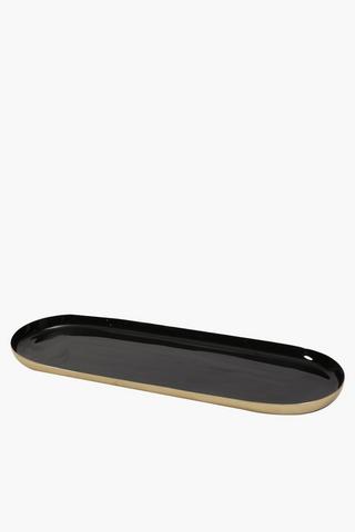Metal Enamel Serving Tray, Medium
