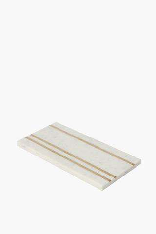 Marble And Metallic Inlay Cheese Board