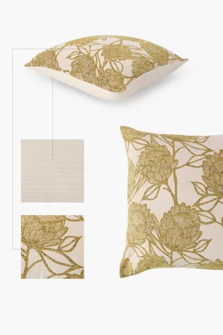 Jacquard Protea Scatter Cushion, 60x60cm