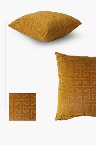 Cut Velvet Feather Scatter Cushion, 60x60cm