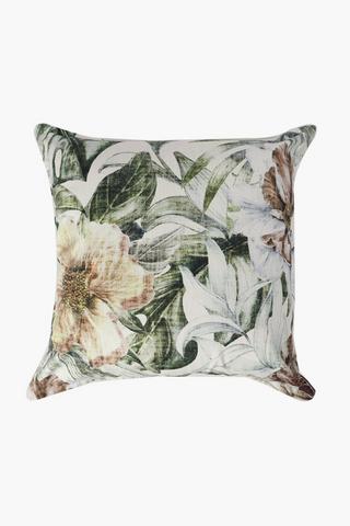 Printed Isla Floral Feather Scatter Cushion, 60x60cm