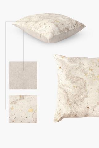Printed Himeville Marble Feather Scatter Cushion, 60x60cm