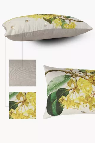 Woven Mimosa Feather Scatter Cushion, 40x80cm